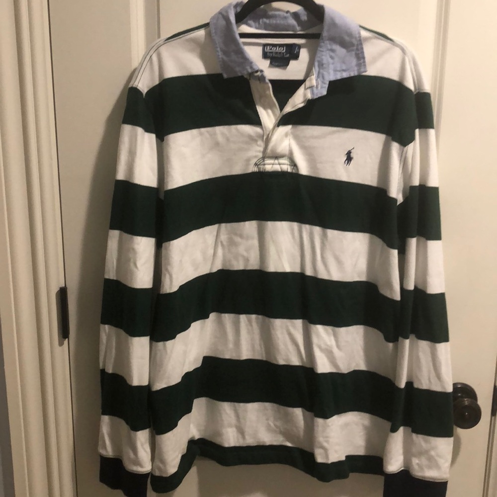 Men’s long sleeve Polo, XL